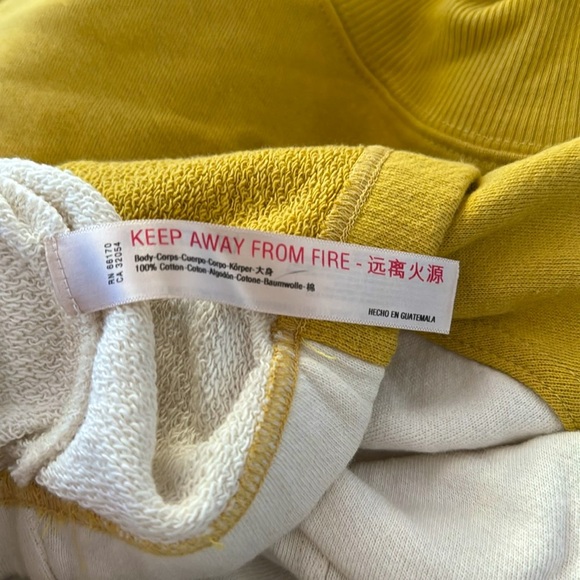 FREE PEOPLE MOVEMENT PATCHED UP CUT OUT PULLOVER / HONEY WHEAT COMBO XS 43 - Picture 6 of 7